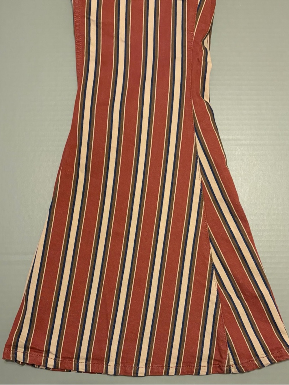 Wrangler x Lainey Wilson Women's Super Flare Striped Pants in Rust Multi - Picture 5 of 5
